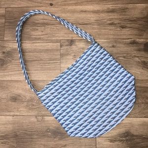 Woven Vintage Blue Hobo Bag